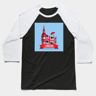 Blue London Baseball T-Shirt